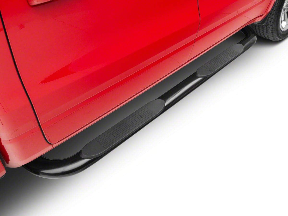 Black 4-Inch Oval Bent End Side Step Bars E596