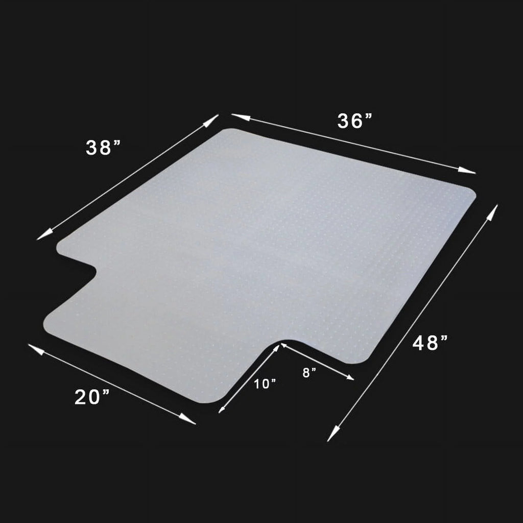 48"x36" Clear Office Chair Mat with Lip C11467