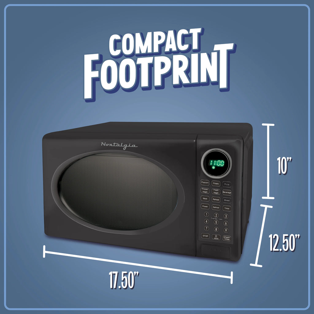 Black 0.7 Cu Ft Retro Microwave D8625