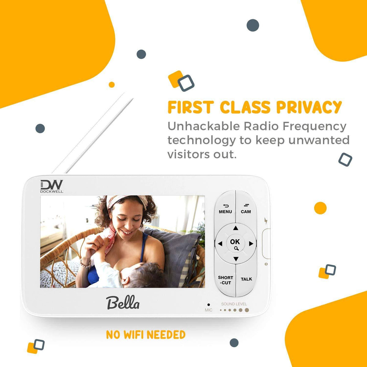 Video Baby Monitor 5 LCD Camera 2 Way Audio Night Vision Z5136