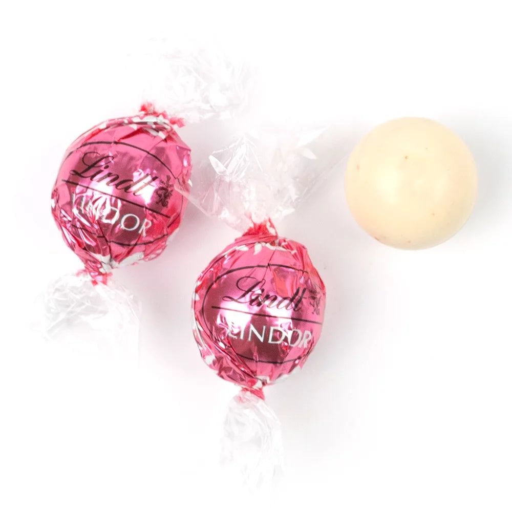 Large Plastic Candy Gift Tin with Chocolate Strawberries & Cream Truffles D45262