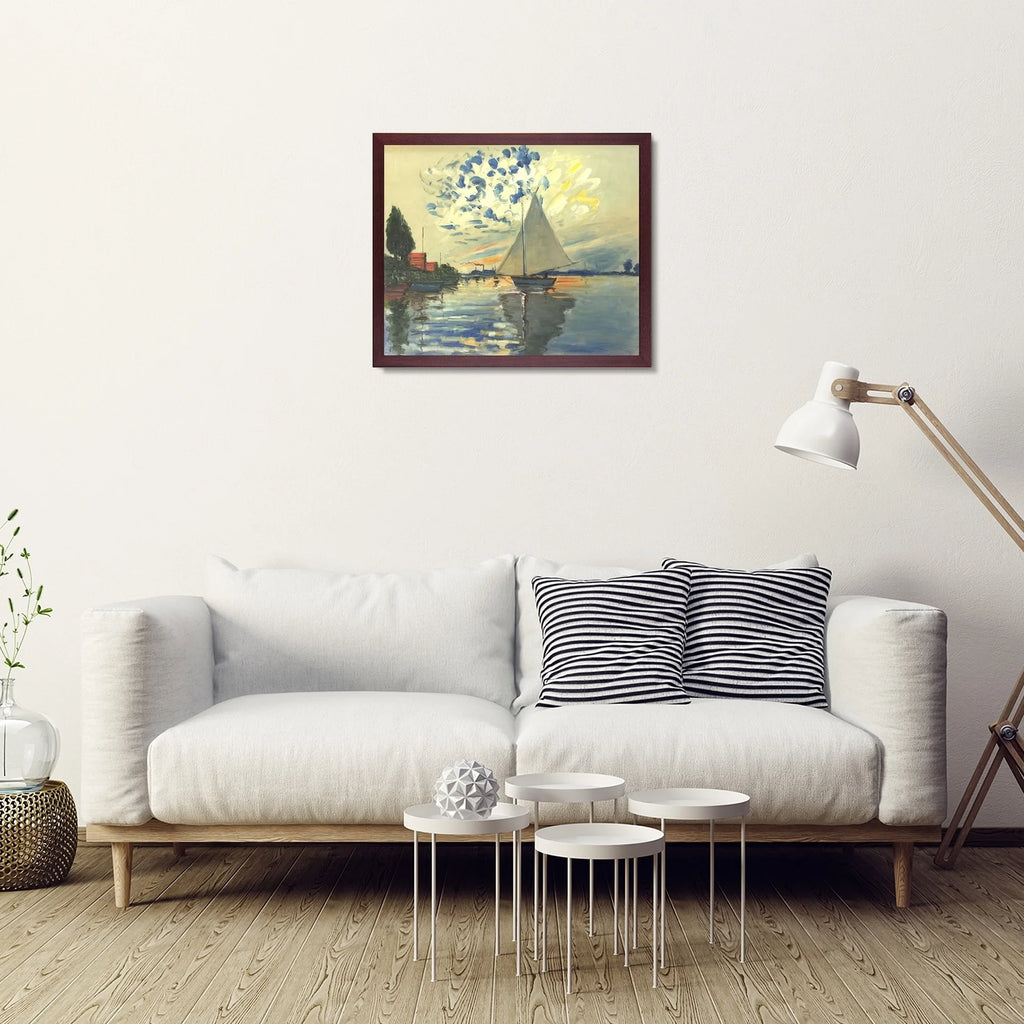Sailboat with Open Grain Mahogany D173375
