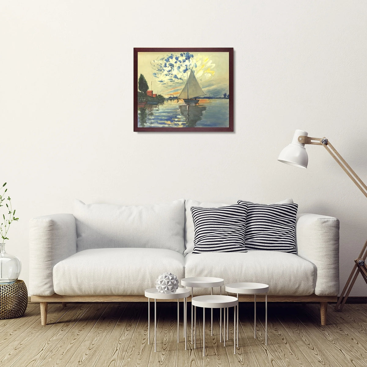Sailboat with Open Grain Mahogany D173375
