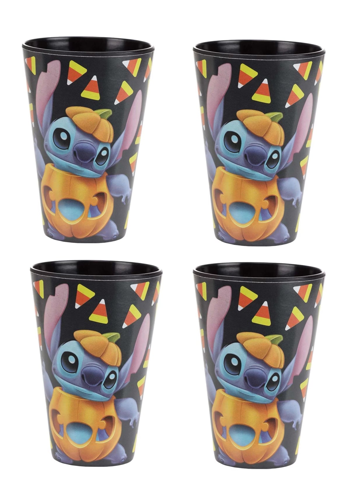 Black Tumblers Set of 4 Z113