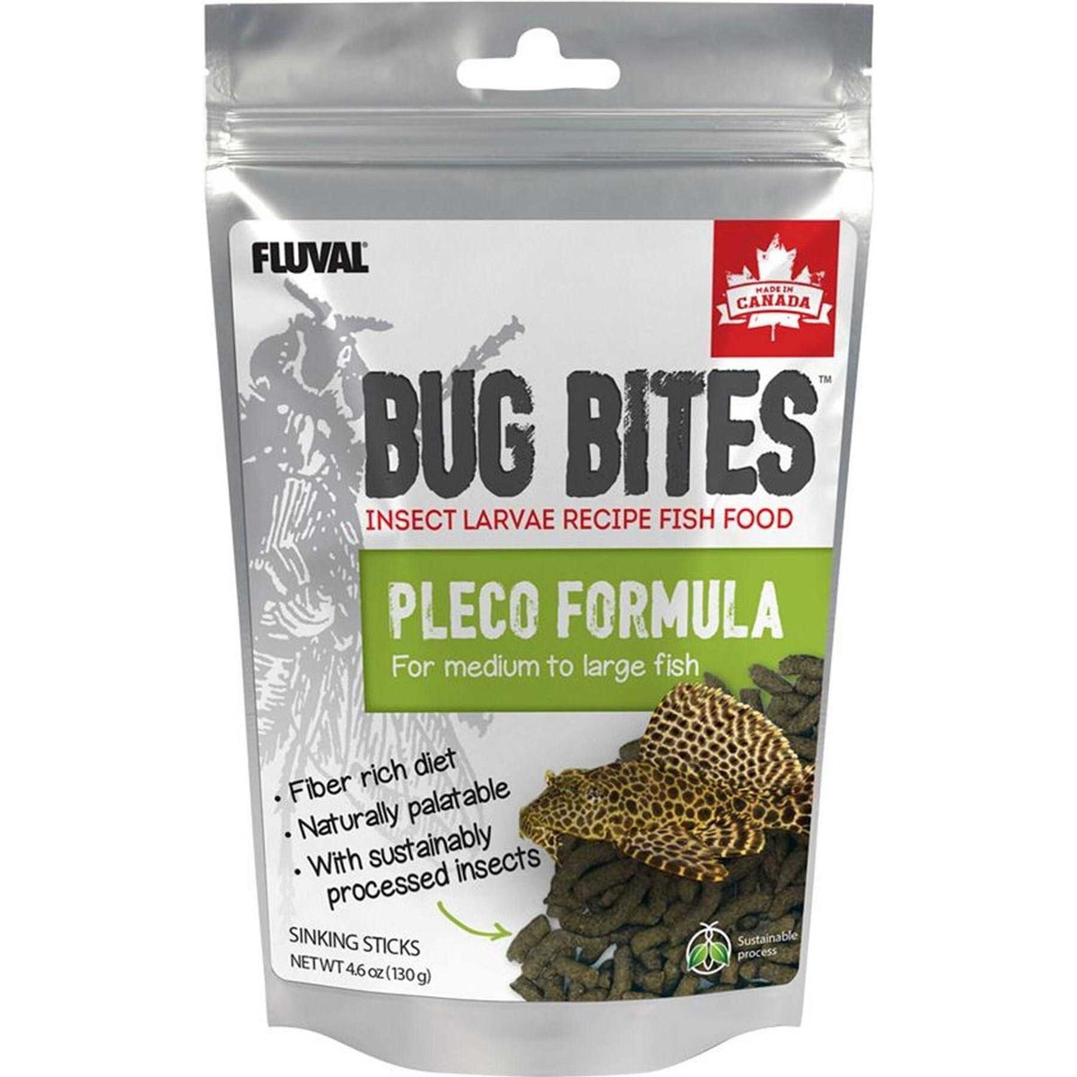 Bug Bites Pleco Formula Sticks for Medium-Large Fish M89989