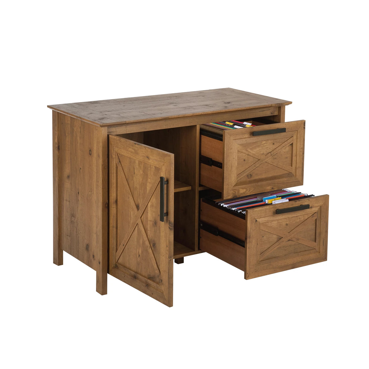 Rustic Brown 2-Drawer Filing Cabinet W75693