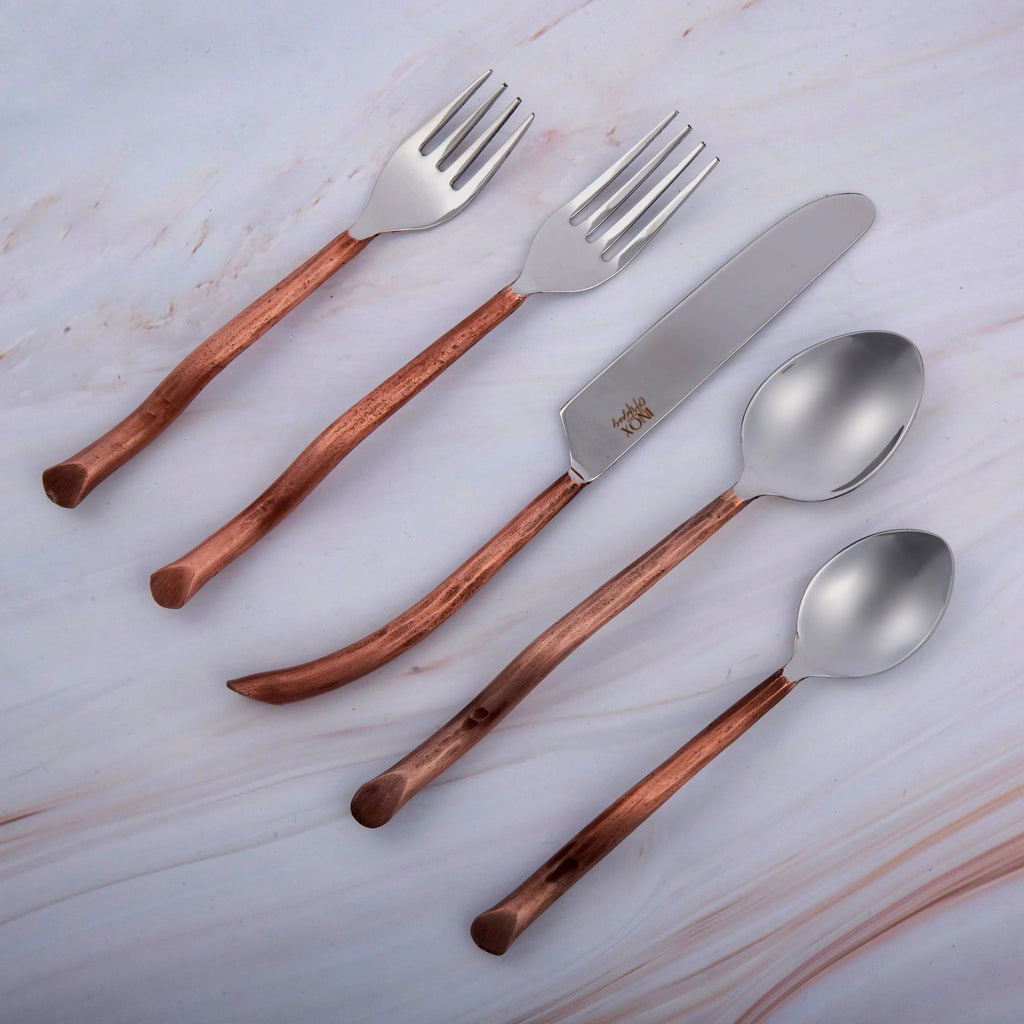 Antique Copper 20 Pcs. Flatware Set X22577