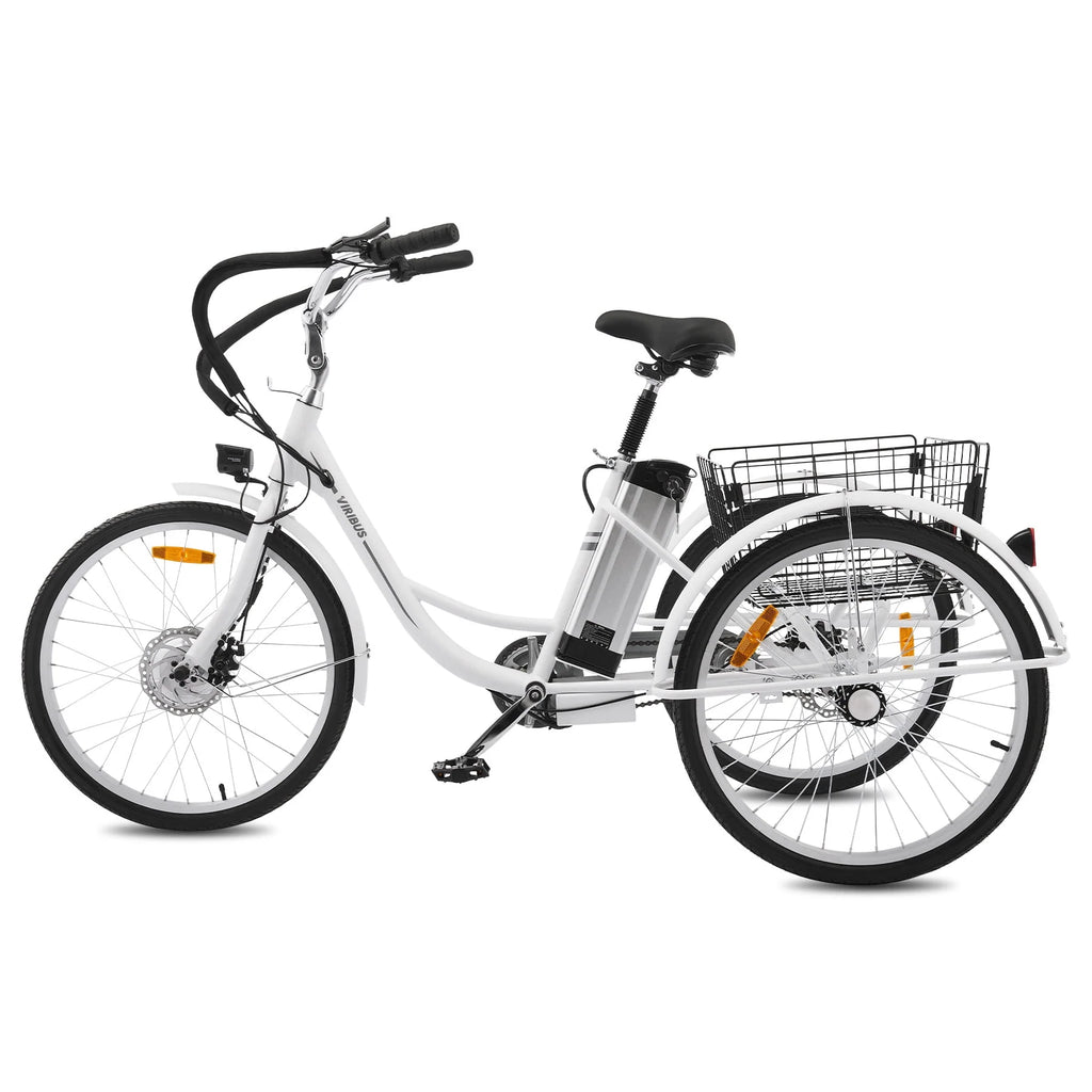 Electric Tricycle 350W Cruiser Tricycle with Basket 36V 10Ah Navy K60400