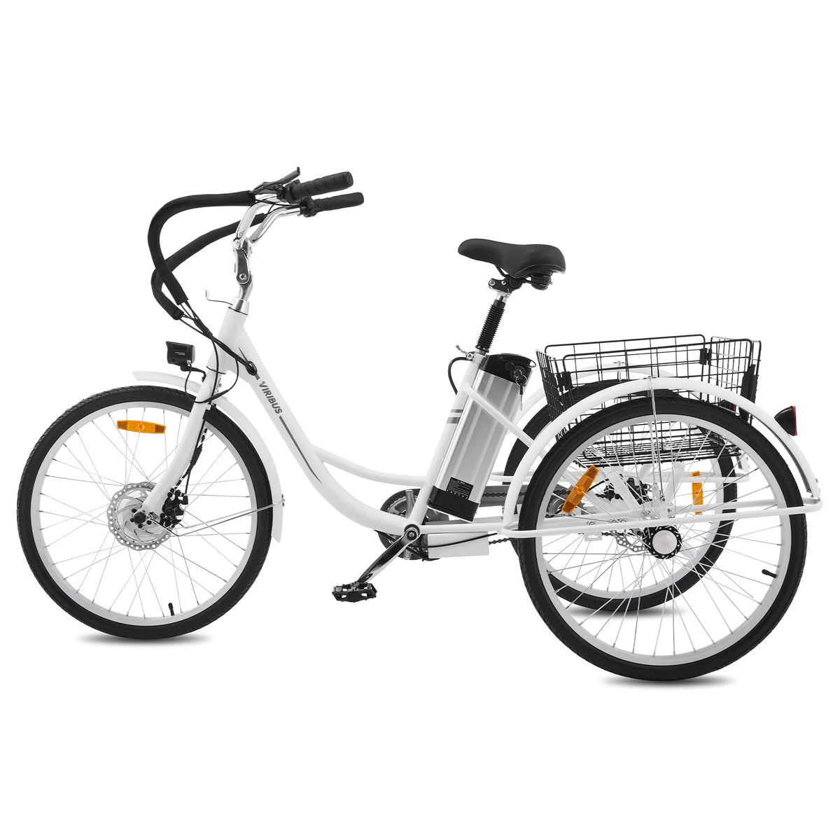 Electric Tricycle 350W Cruiser Tricycle with Basket 36V 10Ah Navy K60400