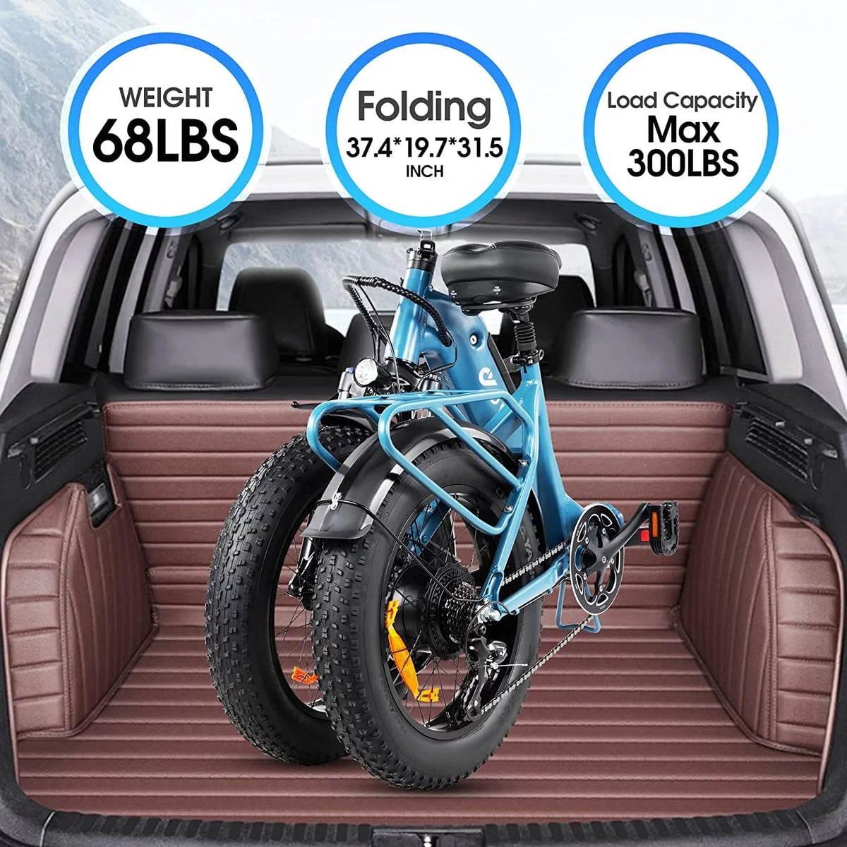 20 Fat Tire Folding Electric Bike 500W 48V 14AH E35950