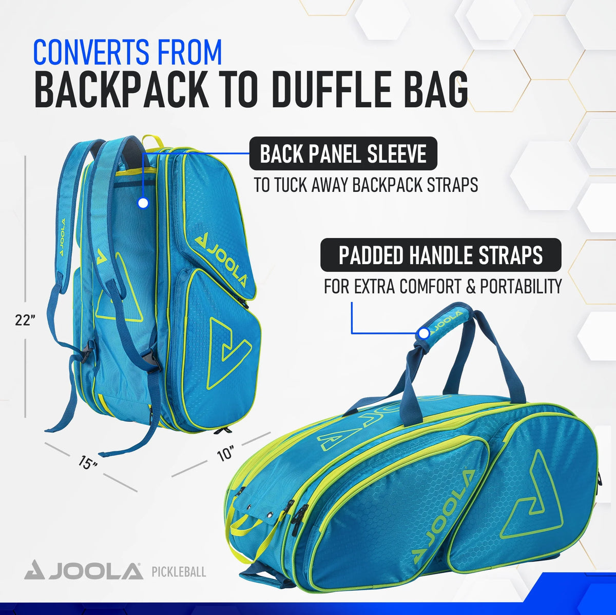 Black/Yellow Pickleball Bag Backpack X475