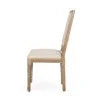 Beige Fabric Upholstered Dining Chairs Set of 2 A264