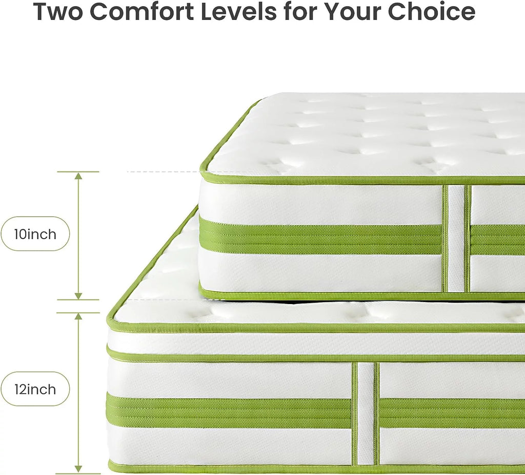 Queen 12 Inch Hybrid Memory Foam Mattress A8955