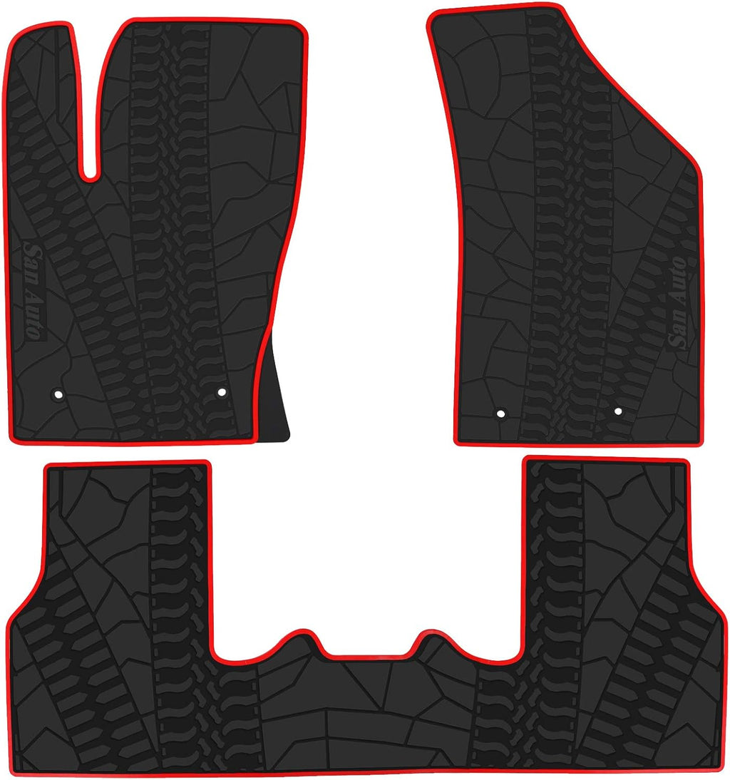 Black Rubber Car Floor Mat Set Custom Fit O275
