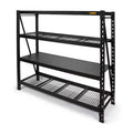 Black 4-Tier Steel Storage Shelving Unit P157969