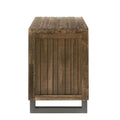 Reclaimed Oak Wood Nightstand with Metal Legs S875160