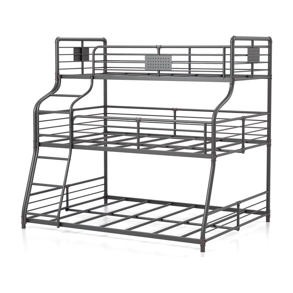 Black Metal Triple Bunk Bed X3142
