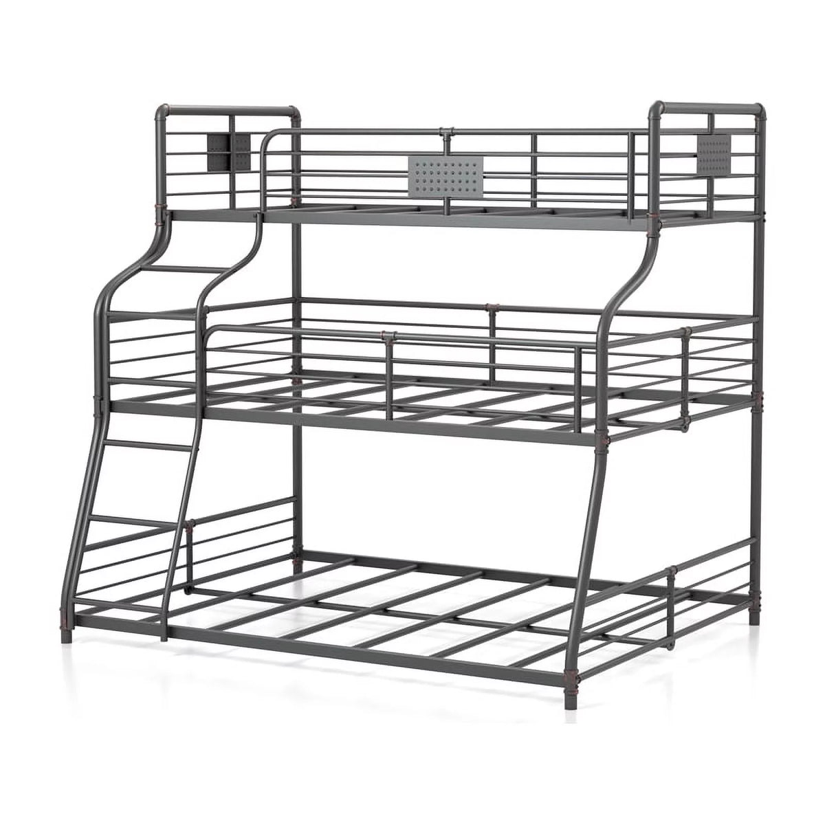Black Metal Triple Bunk Bed X3142