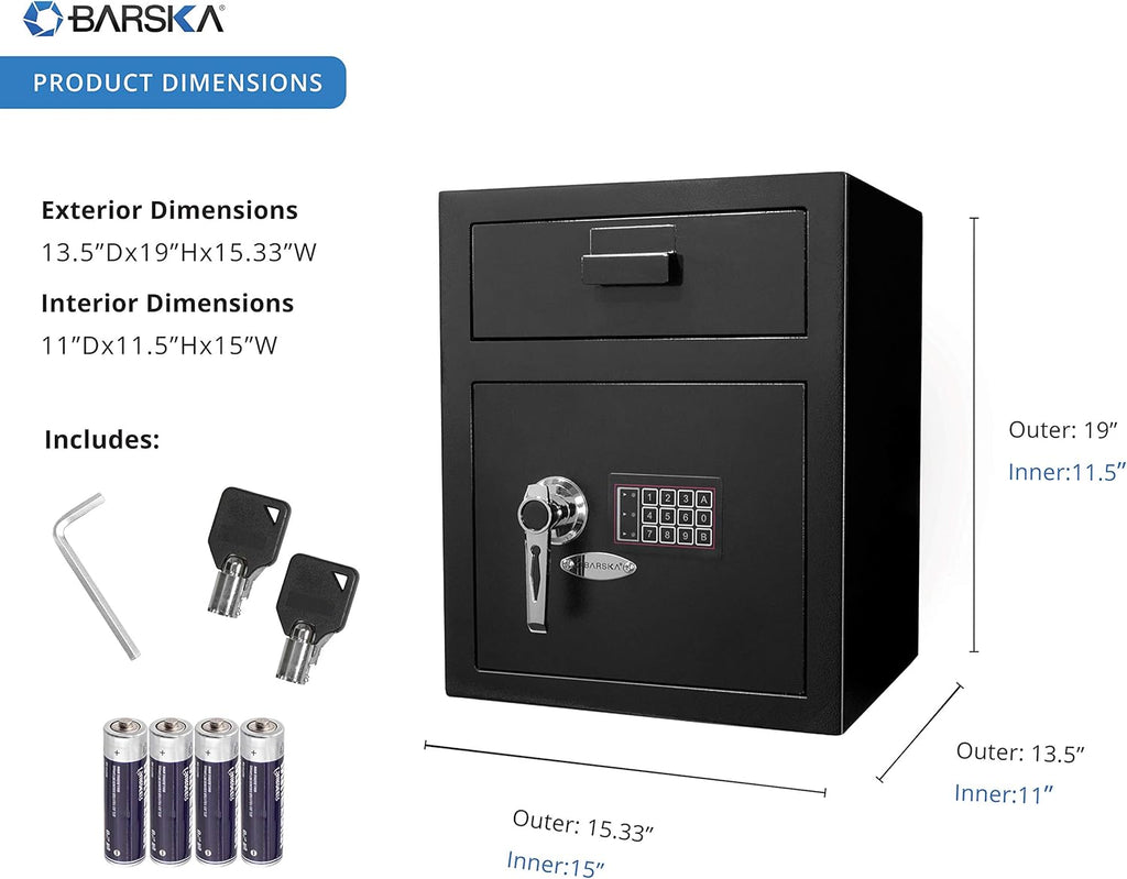 Digital Keypad Drop Safe with Front Load Drop Box R861