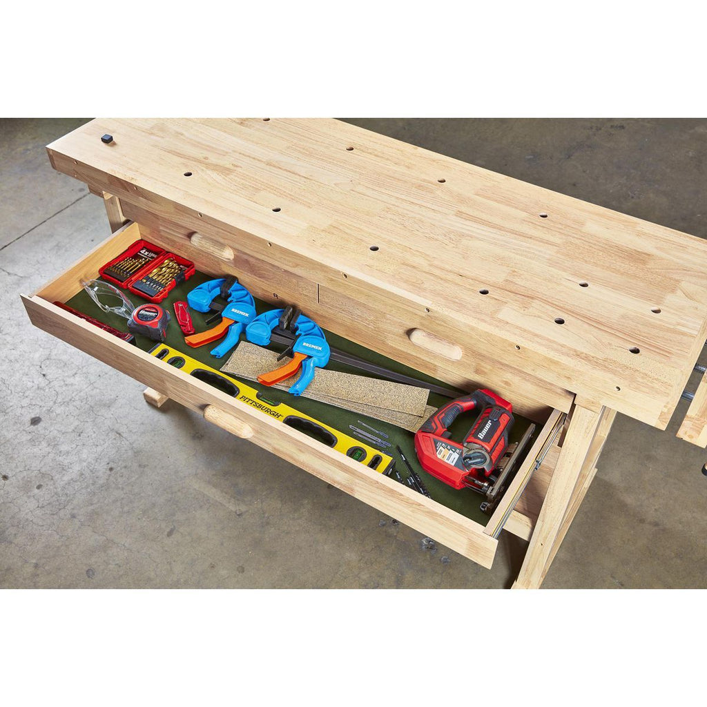 60 in. 3-Drawer Hardwood Workbench P6191