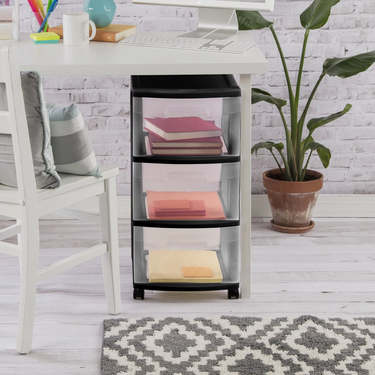 3 Drawer Plastic Cart U63562