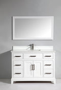 48 in. Single Sink White Vanity & Mirror T5110