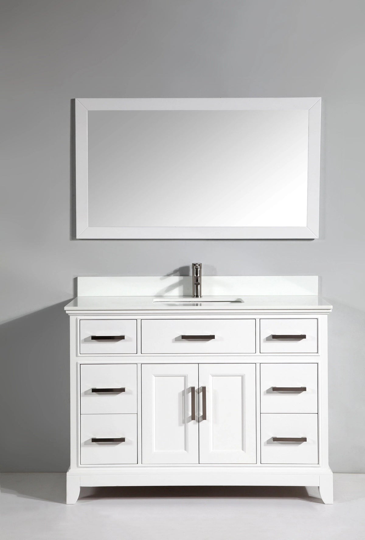 48 in. Single Sink White Vanity & Mirror T5110