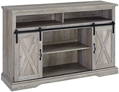 White Wood Highboy TV Stand S3164