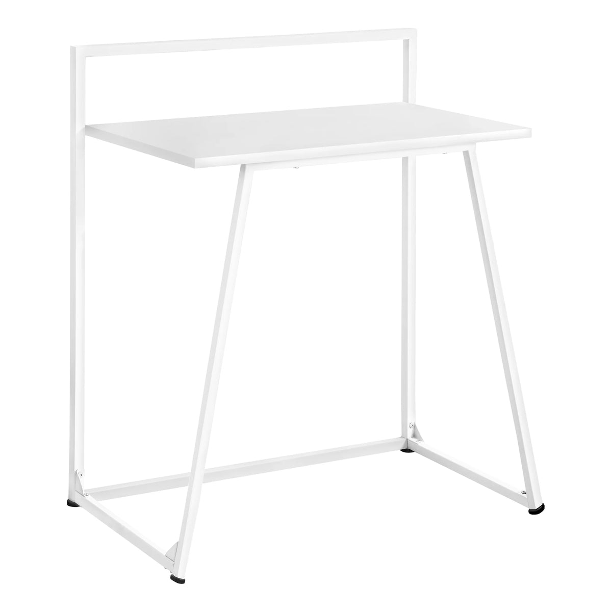Computer Desk, 30"L, White Laminate, White Metal O30976