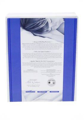 Queen White All-Cotton Feather Bed Cover V5909