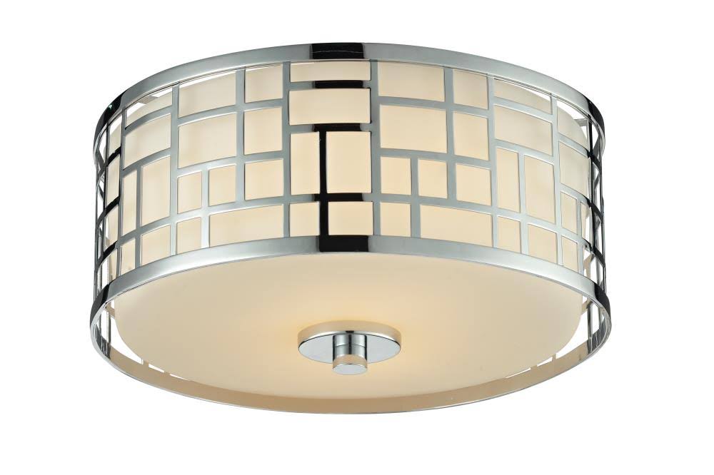 11.75-in Chrome Incandescent Flush Mount Light T3775