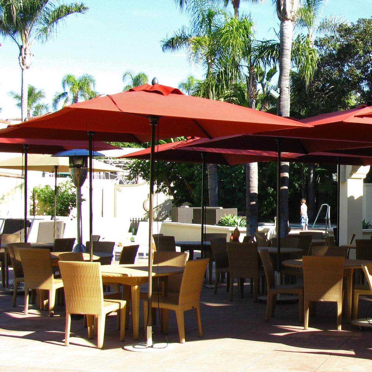 Black 6-ft. Square Patio Umbrella P7110