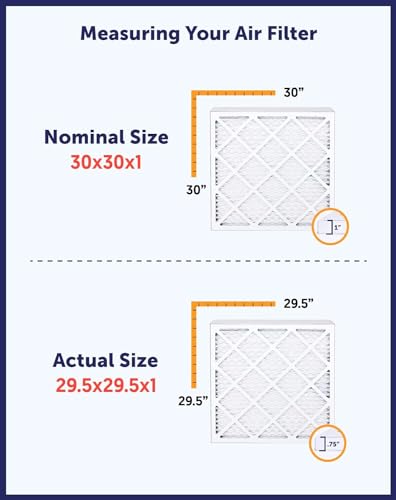11.5x11.5x1 MERV 8 Pleated HVAC Air Filter 4-Pack X194283