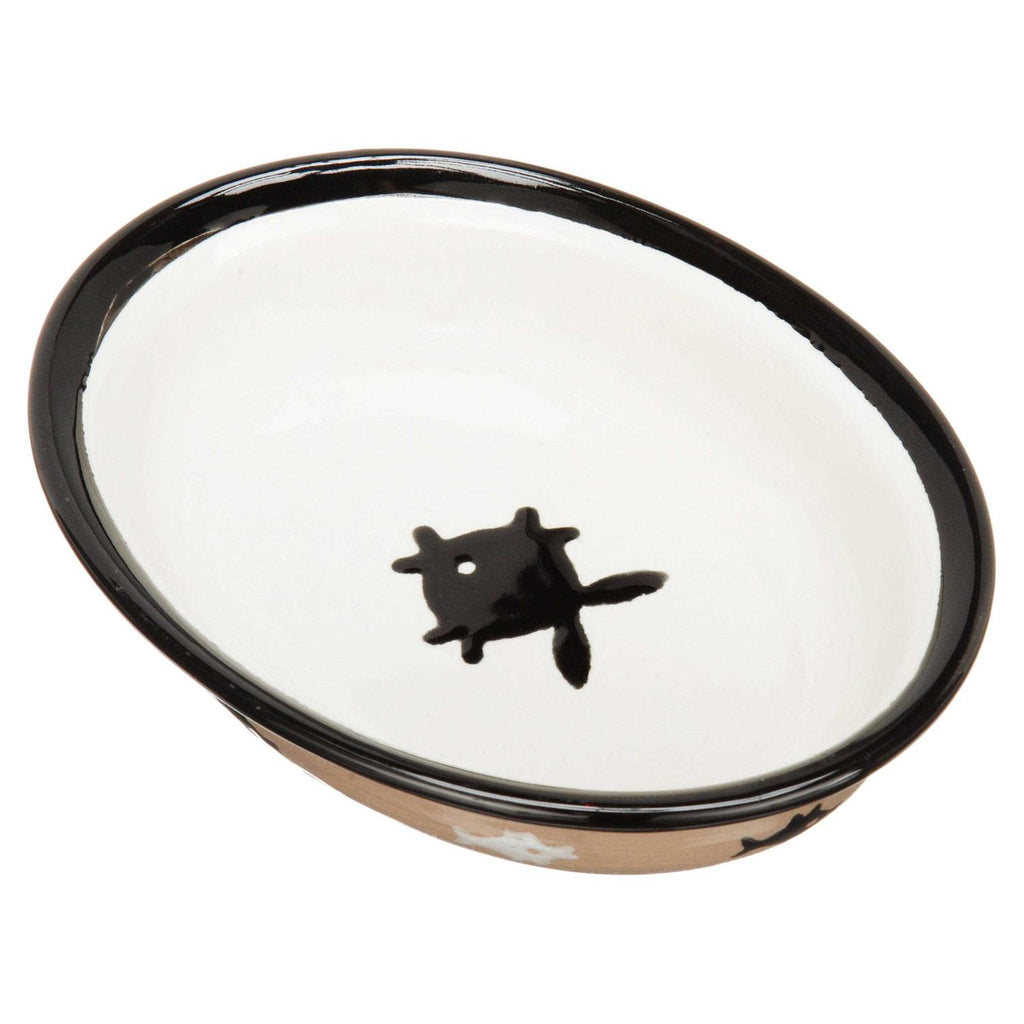 Stoneware Cat Bowl V91045