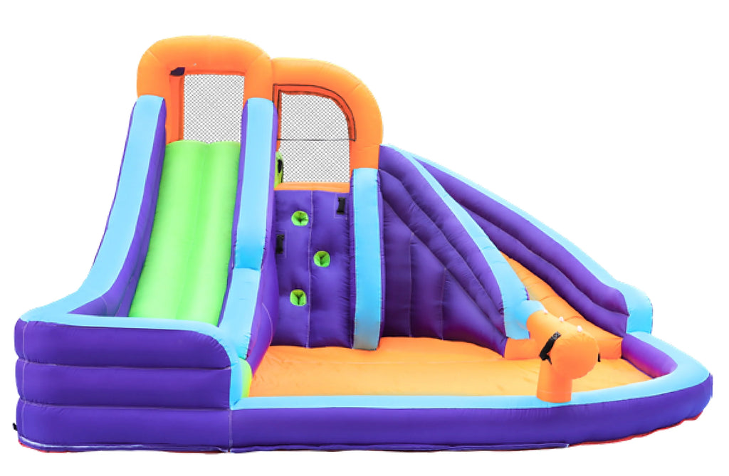 Double Slide Inflatable Water Park with Climbing Wall & Water Cannon G514775