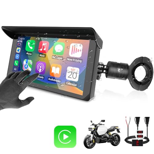 5 Inch Waterproof Motorcycle Carplay Touchscreen Dash Camera D553047