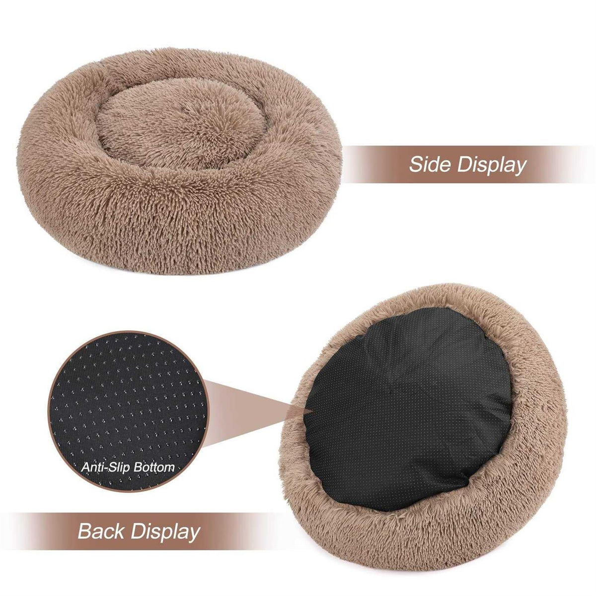 Orthopedic Donut Cuddler Round Dog Bed Washable Cat Cushion M46170