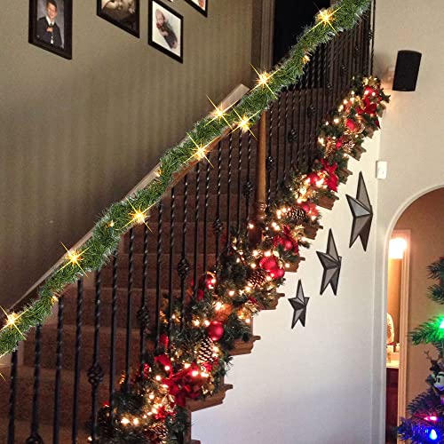 14.8 FT Artificial Christmas Garland with 50 Pre-Lit LED Lights W54590