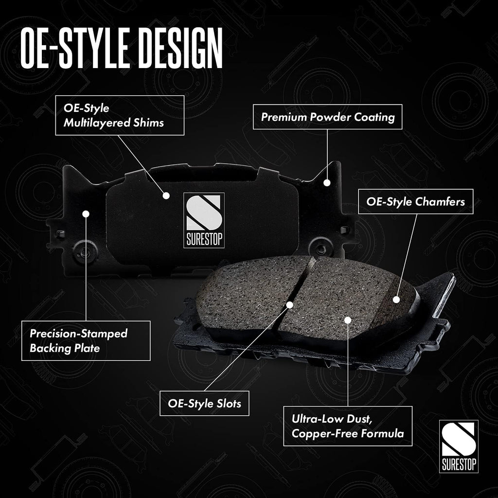 Front and Rear Brake Pad Set 4-Wheel Set P474974