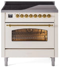 Antique White 36 Induction Range with Electric Oven W180918