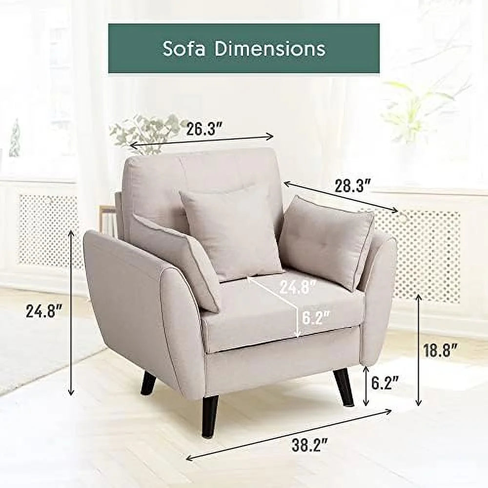 Small Sofa Couch with Pillow W6418