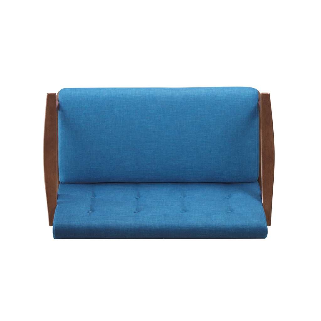 Navy Blue and Brown Settee M267703