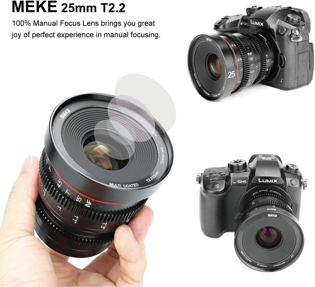 25mm T2.2 Manual Focus Prime Cinema Lens for Micro Four Thirds Mount O7861
