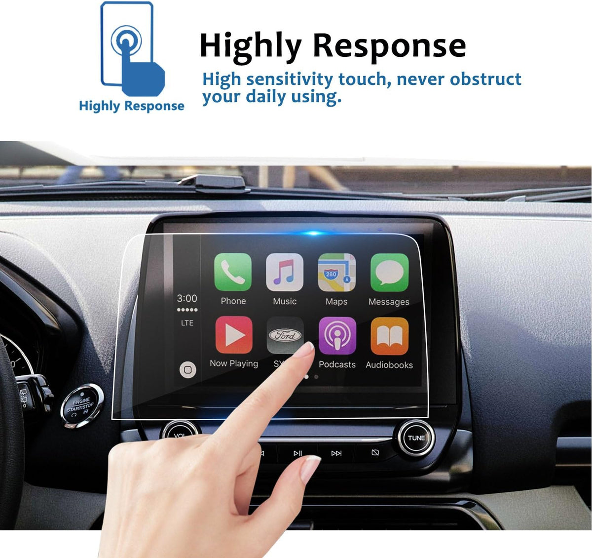 8 Inch Tempered Glass Car Navigation Screen Protector H279