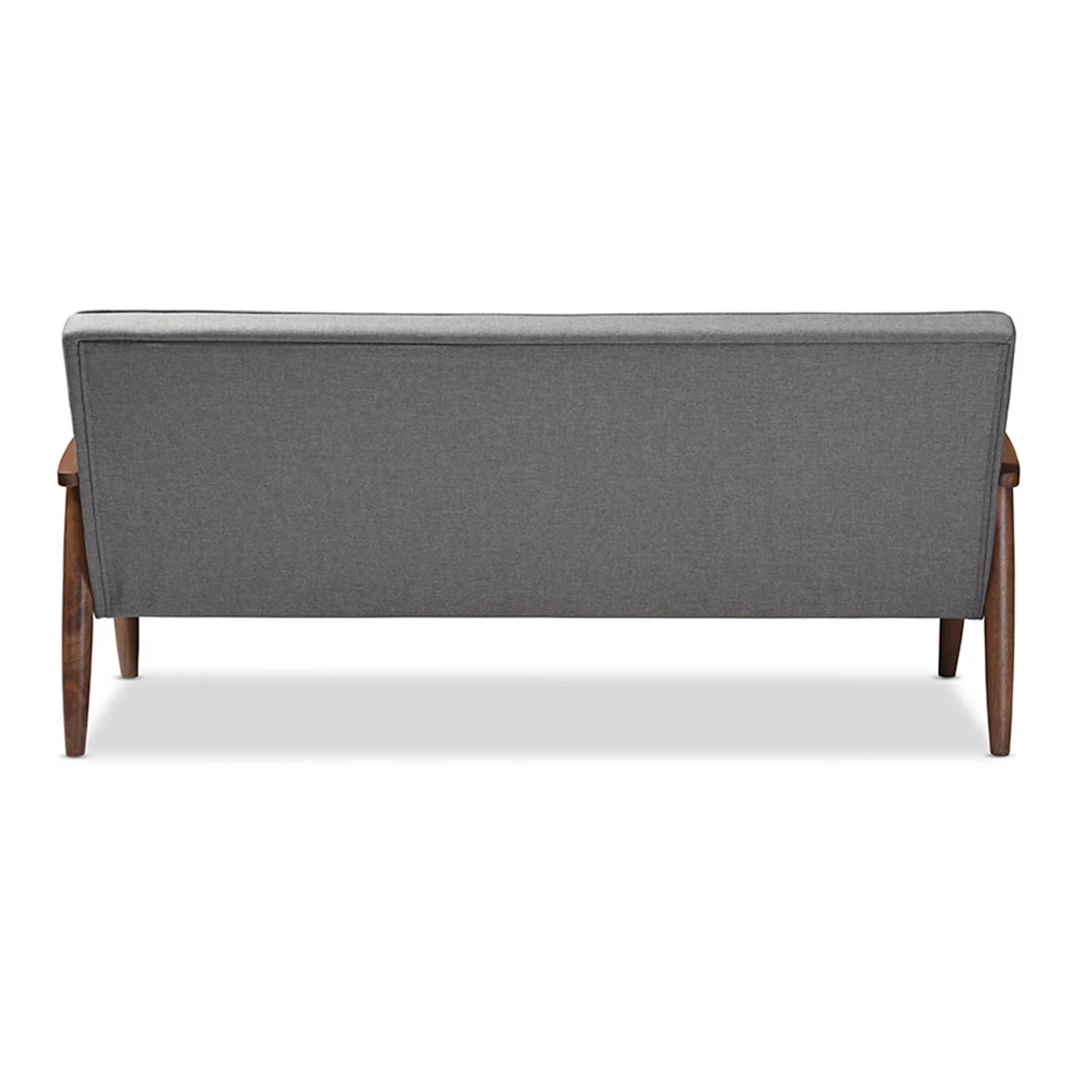 Black Faux Leather Wooden 3-seater Sofa Q67412