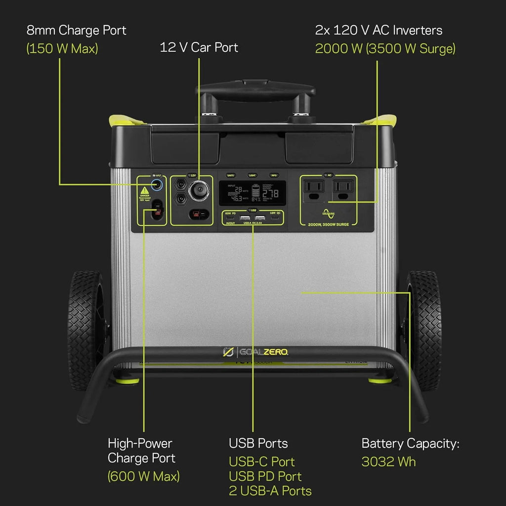Portable Power Station 3032Wh Lithium Battery Generator 2000 Watt A688