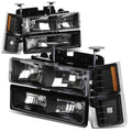 Black Headlight Bumper Light Amber Lens Corner X295