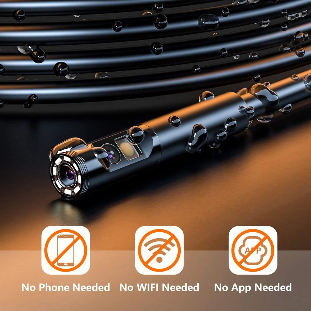 7.9mm 1080P Dual Lens Borescope Endoscope Camera with 4.5 IPS Screen C36568