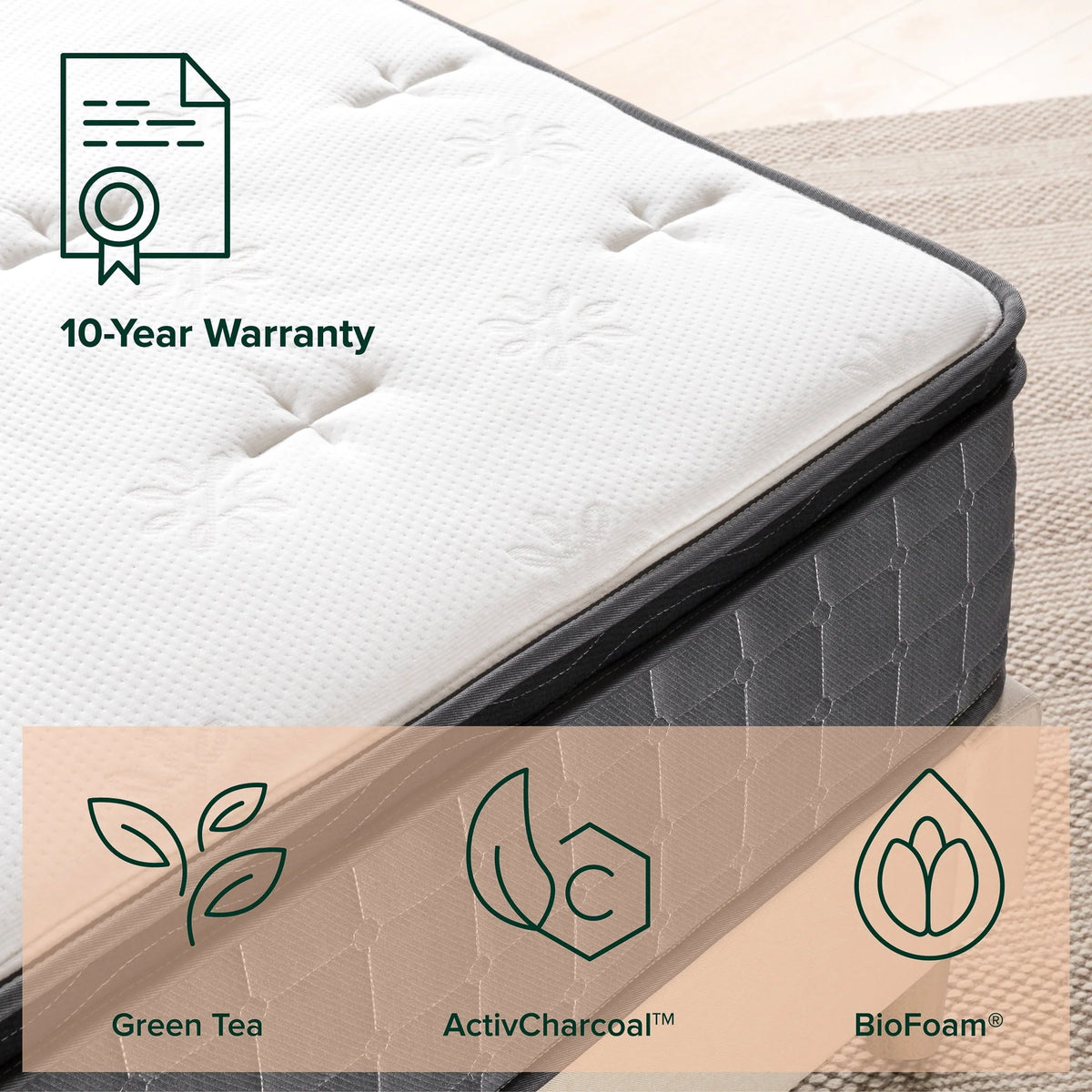 Queen Gel Memory Foam Hybrid Mattress Q85603