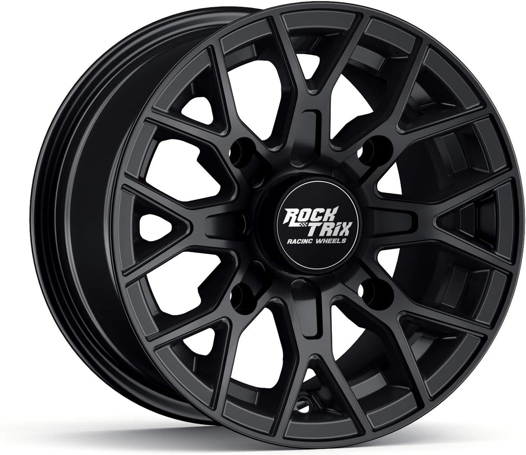 12x7 Black ATV Wheels Set of 4 L603583